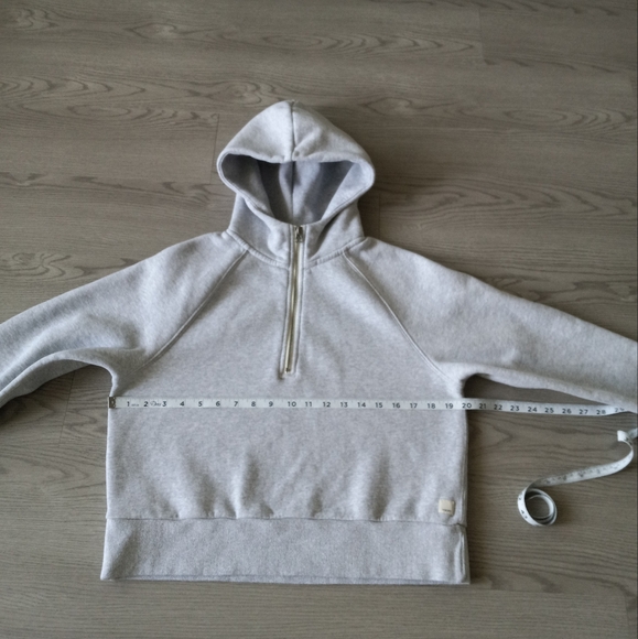 Vuori Restore Half Zip Hoodie Light Heather Grey XS - Picture 12 of 16